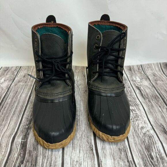 Vintage SOREL Kaufman Black and Gray Winter Boots Sz 6 - Picture 3 of 11